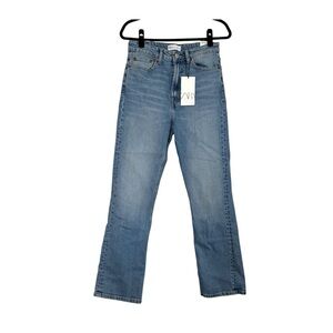 Zara Jeans High Rise Stove Pipe Ankle Straight Leg NEW